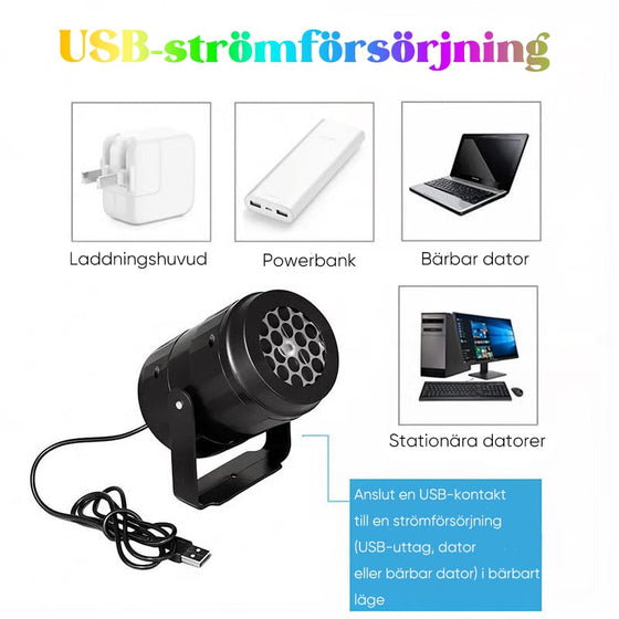 Julprojektionsmönsterlampa