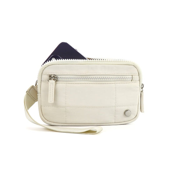 Quiltad handledsväska med armband