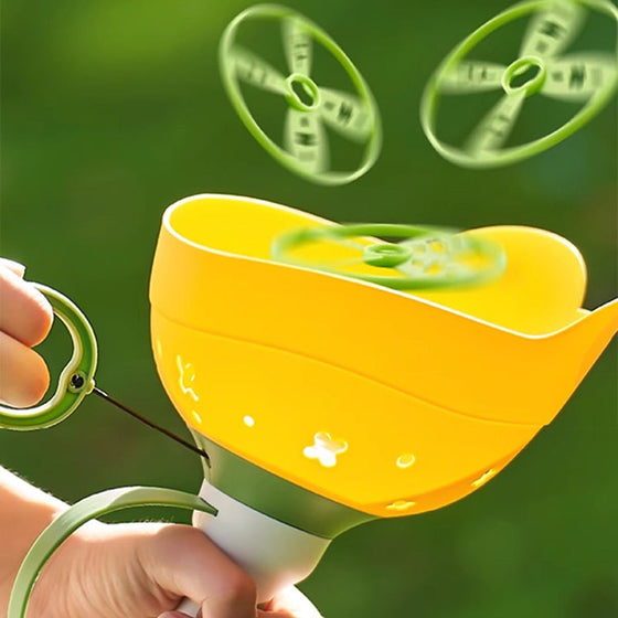 Utomhuskatapult handhållen flygande tefat med dragsnöre