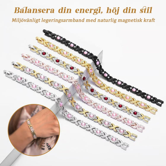 Diamantbesatt magnetiskt armband