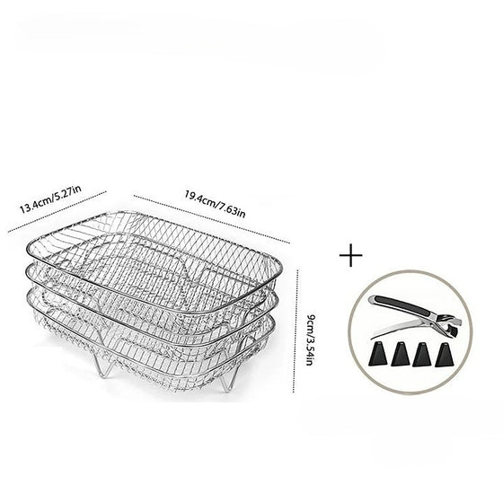 3-lagers stapelbart luftfryserack