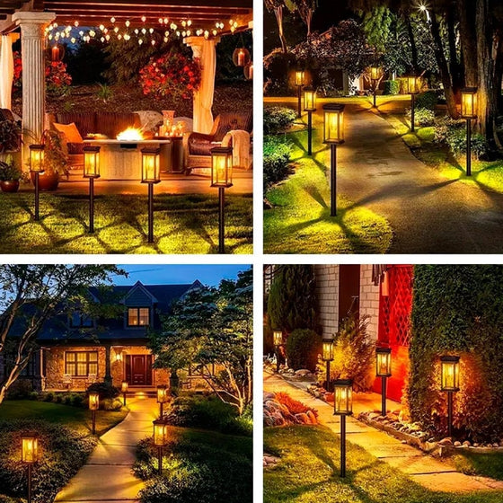 Solcellslampor för trädgården med varmt sken