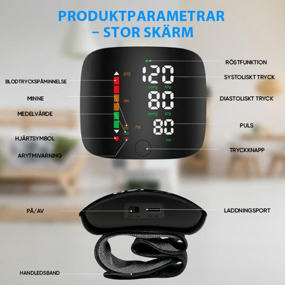 Blodtrycksmätare För Handleden