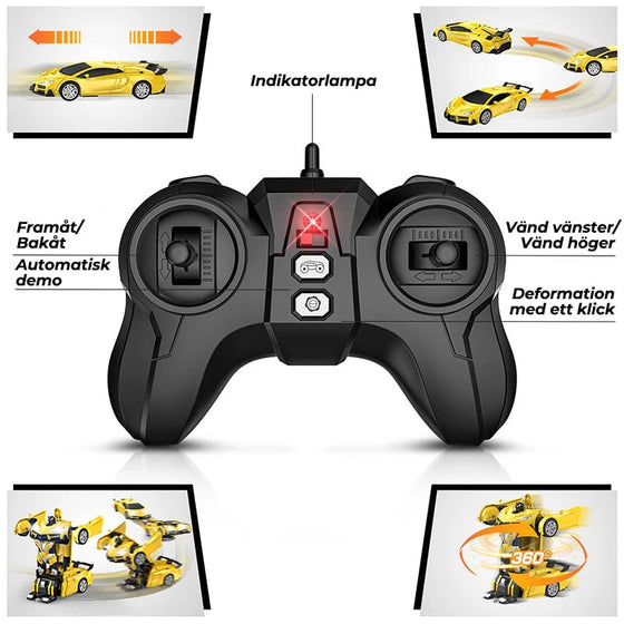 Fjärrstyrd transformerande robotbil