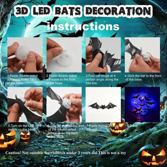 3D-fladdermus LED-dekoration