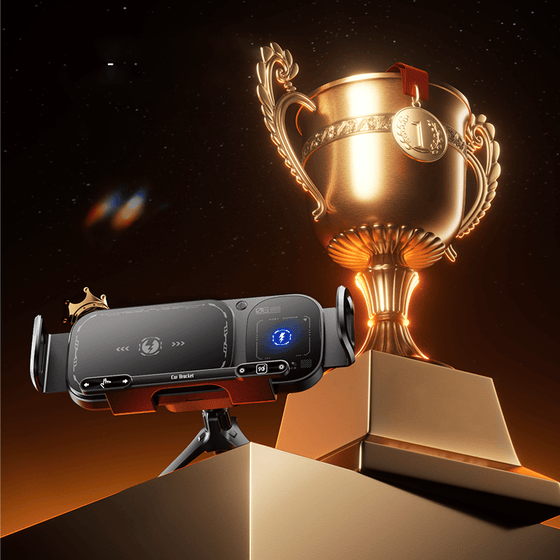 Trådlös Laddningsstation Med Roterande Mobilhållare För Bil