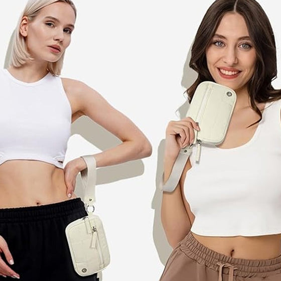 Quiltad handledsväska med armband