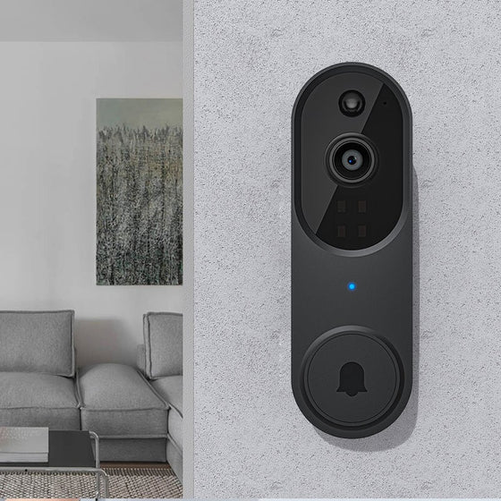 Trådlös kamera för smart dörrklocka - utomhusövervakning med HD-nattseende