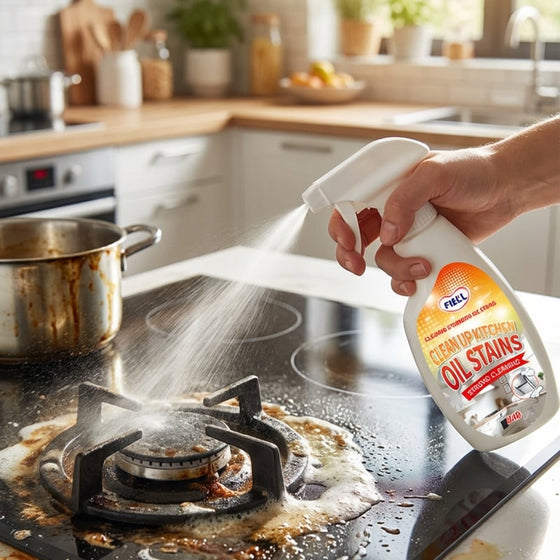 Kraftig köksavfettningsskumrengöring