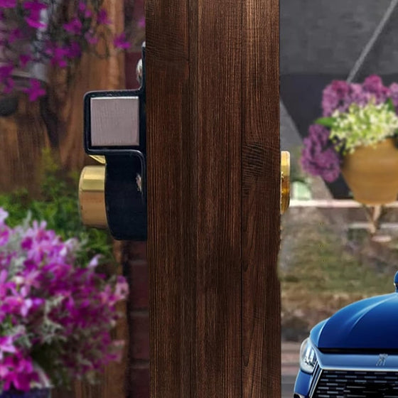 Trädgårdsgrindens Fjäderlås