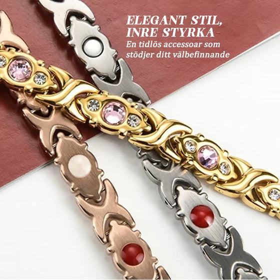 Diamantbesatt magnetiskt armband