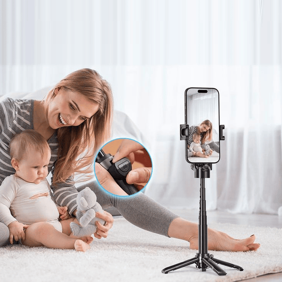 Mini Bärbar 3-i-1 Selfie Stick