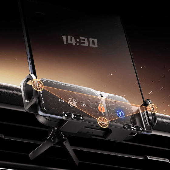 Trådlös Laddningsstation Med Roterande Mobilhållare För Bil