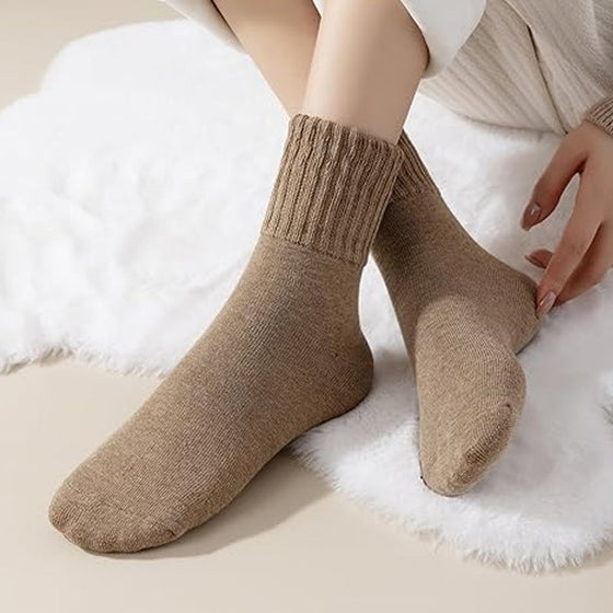 Mellanhöga ullstrumpor dam