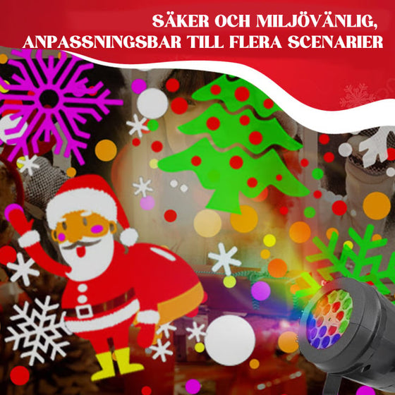 Julprojektionsmönsterlampa