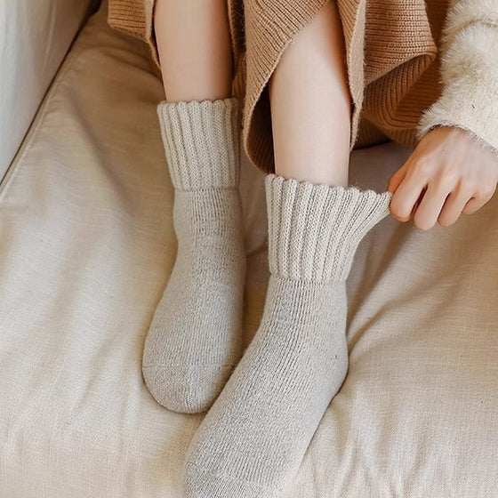 Mellanhöga ullstrumpor dam