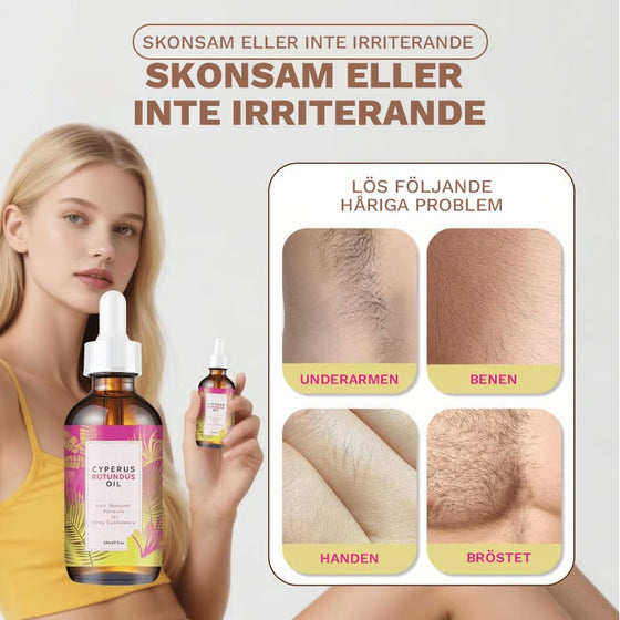 Cyperus Rotundus-olja för naturlig permanent hårreducering