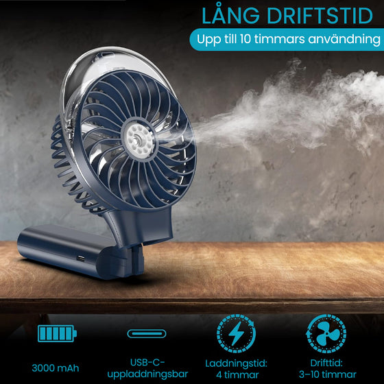 Bärbar dimmafläkt