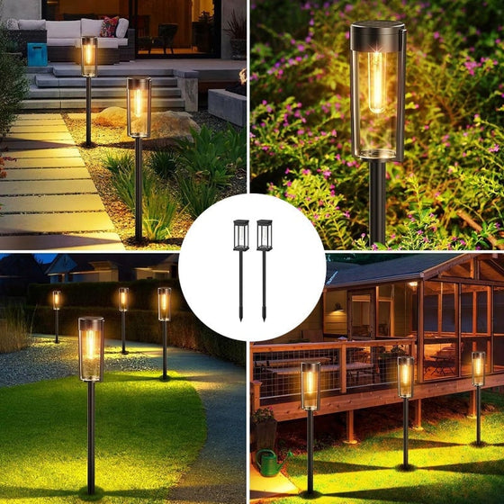 Solcellslampor för trädgården med varmt sken