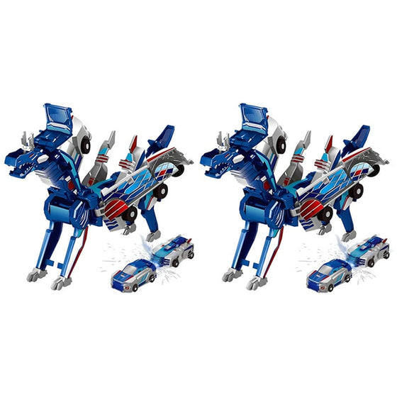 2-I-1 Magnetisk Bil Som Förvandlas Till Flygande Drake Och Enhörning