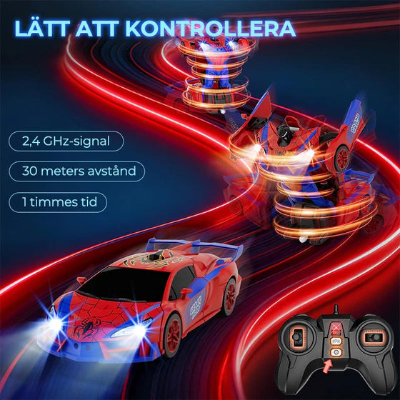 Fjärrstyrd transformerande robotbil