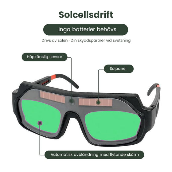 Självtonande svetsskyddsglasögon