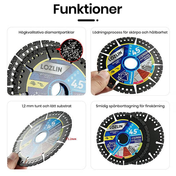 Diamant multifunktionella sågblad