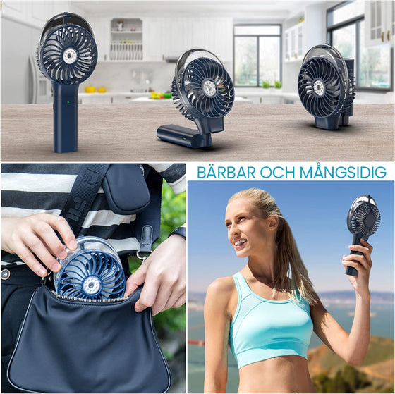 Bärbar dimmafläkt