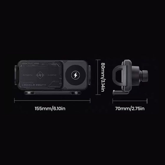 Vikbar bilhållare för mobiltelefon