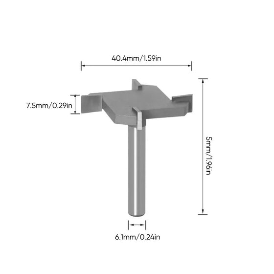 4-flut T-formad Spårfräs