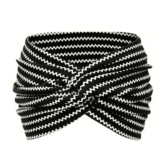 Tryckt korsad yogahårband