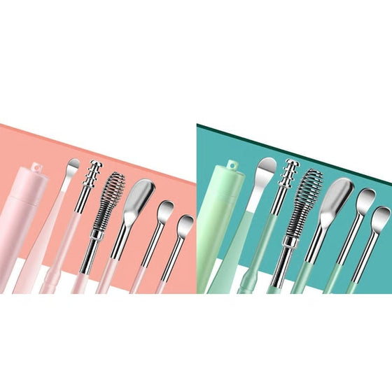 6-Pack Set Med Spiralformade öronmassageverktyg I Rostfritt Stål