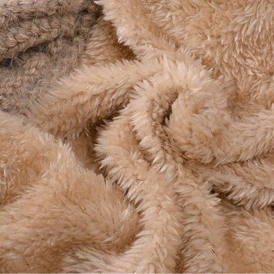 Stickad 3-i-1 kallskyddande mössa för kvinnor