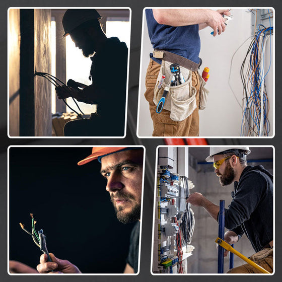 Kompakt digital multimetertestare med automatisk igenkänning