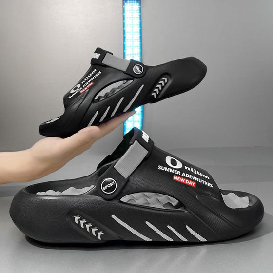 Sommarslip-on sandaler med halkskydd