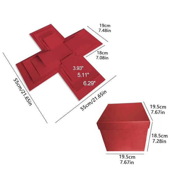 Tom explosionspresentlåda för överraskningar