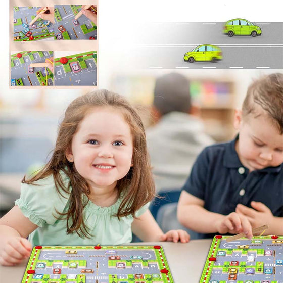 Magnetisk alfabetisk bilparkleksak