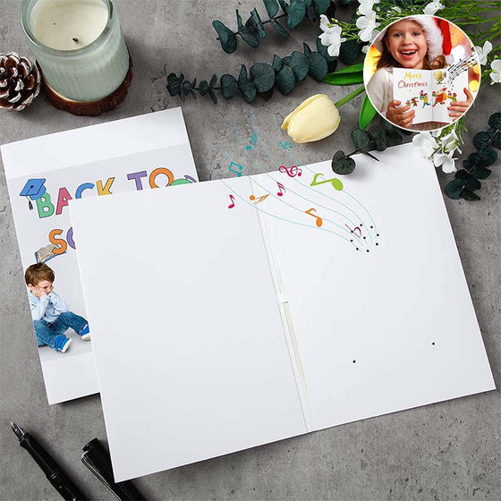 Handgjord tecknad ljudhälsningskort