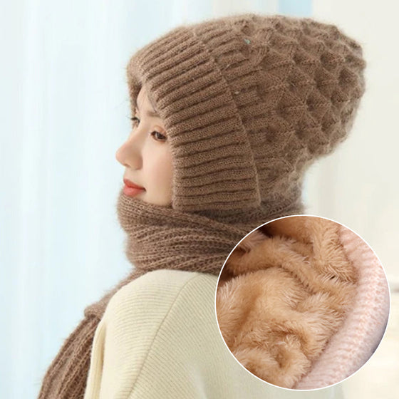 🎄Vinter mångsidig stickad huvsjal för kvinnor