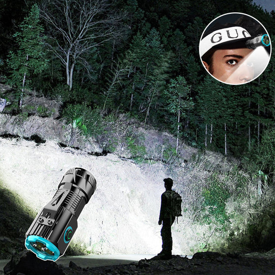 Ficklampa med magnetisk kapsylklämma för utomhusbruk