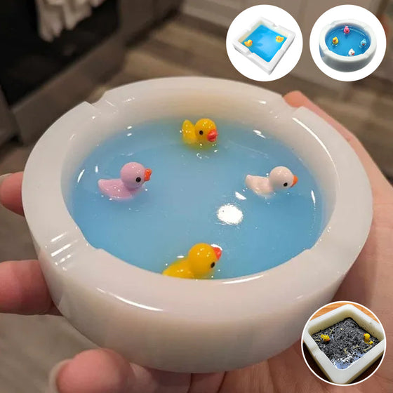 En askkopp formad som en badank