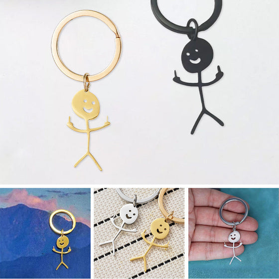 Nyckelring med rolig teckning