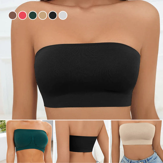 Halkfri tub-bh för kvinnor utan axelband eller foder