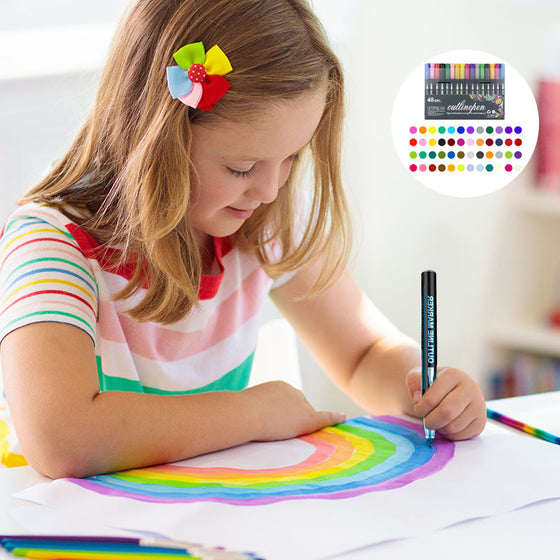 Färgläggande ljuspenna Graffiti Markeringspennor