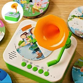 Sagomaskin med fonograf för tidig utbildning för bar