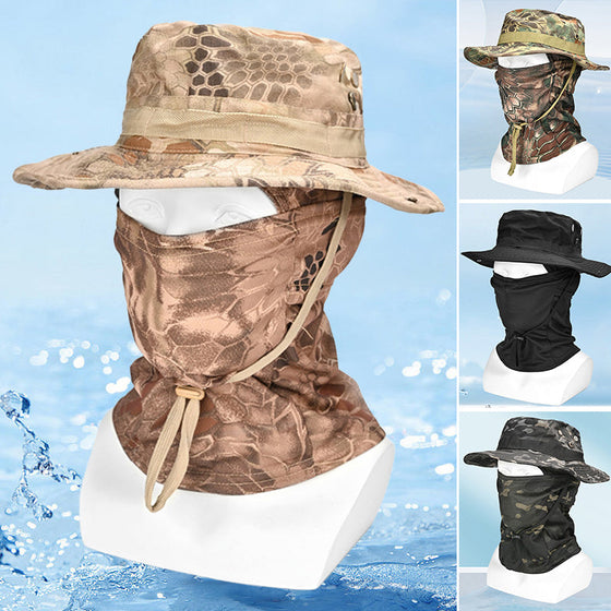 Multifunktionell kamouflagehatt för bergsklättring