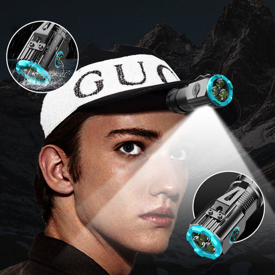 Ficklampa med magnetisk kapsylklämma för utomhusbruk