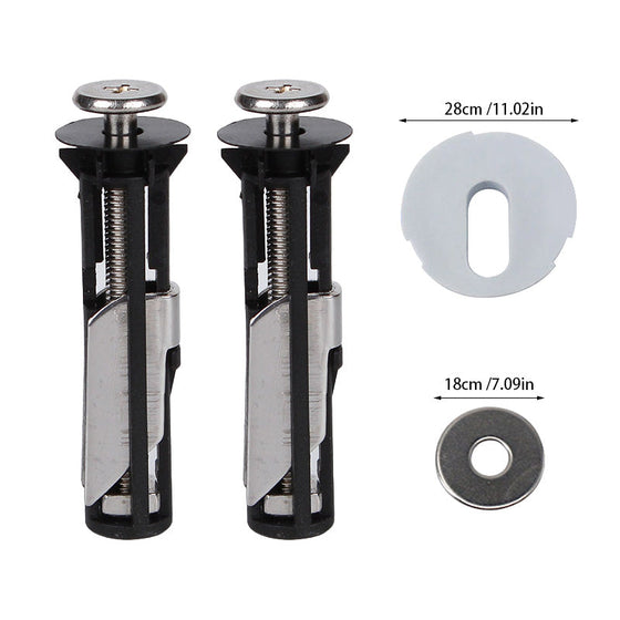 Toalettlockets fästskruvar