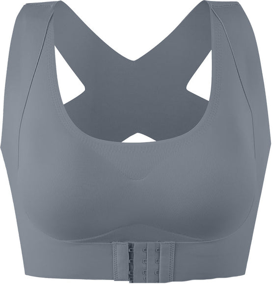 Otrådad framspänne, push-up, justerbar sömlös tankmodell behå