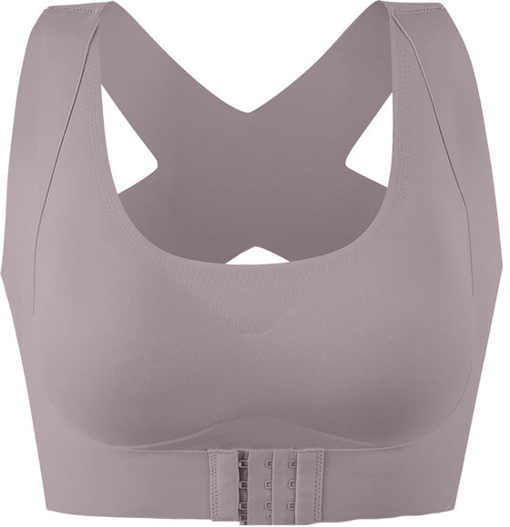 Otrådad framspänne, push-up, justerbar sömlös tankmodell behå